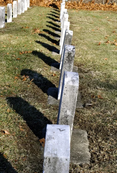 Line of gravestones — Stock Photo, Image