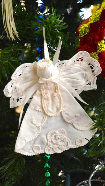 Doily Angel Ornament — Stock Photo, Image