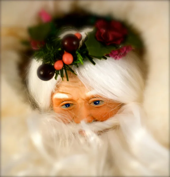 Santa claus gezicht — Stockfoto