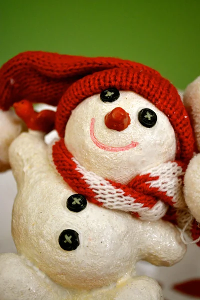Decorazione di Natale pupazzo di neve — Foto Stock