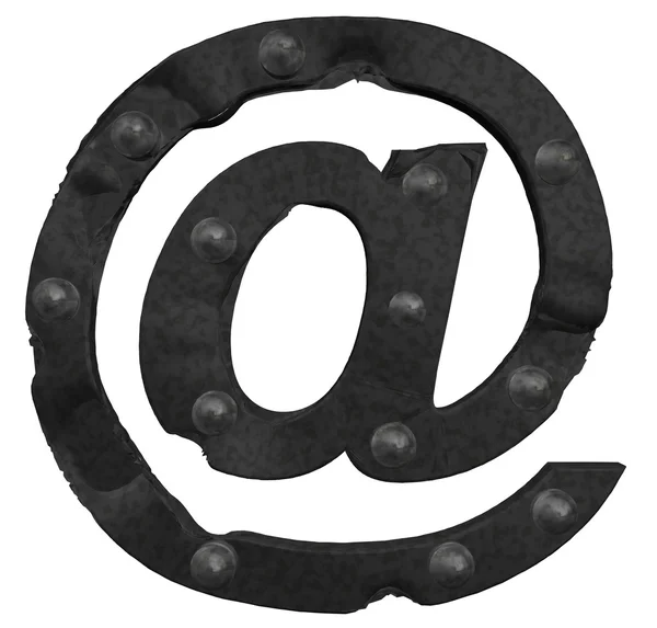 Riveted email symbol — Stock Photo, Image