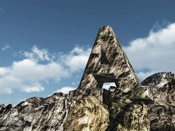 Mektup bir kaya — Stok fotoğraf