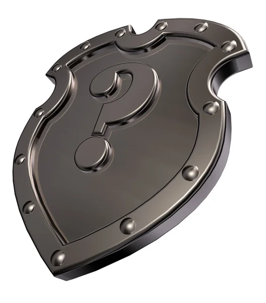 Shield with question mark — Stock Photo, Image