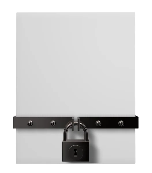 Box and padlock — Stock Photo, Image