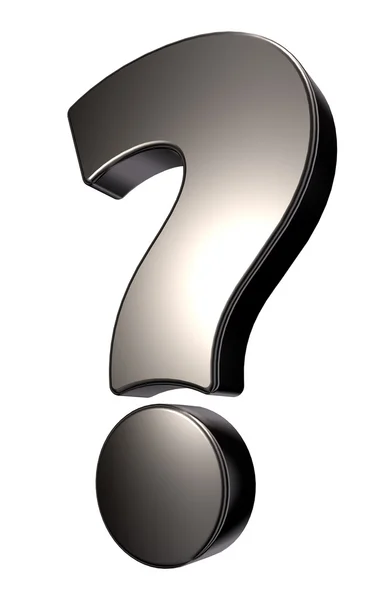 Metal question mark — Stock Photo, Image