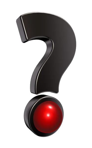 Metal question mark — Stock Photo, Image