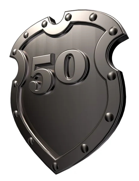 Number on metal shield — Stock Photo, Image