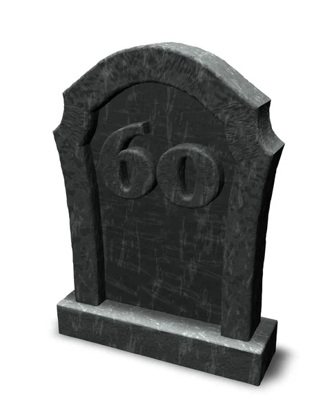 Zahl auf Grabstein — Stockfoto
