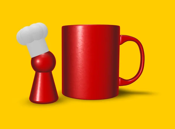 Mug and cook — Stock Photo, Image