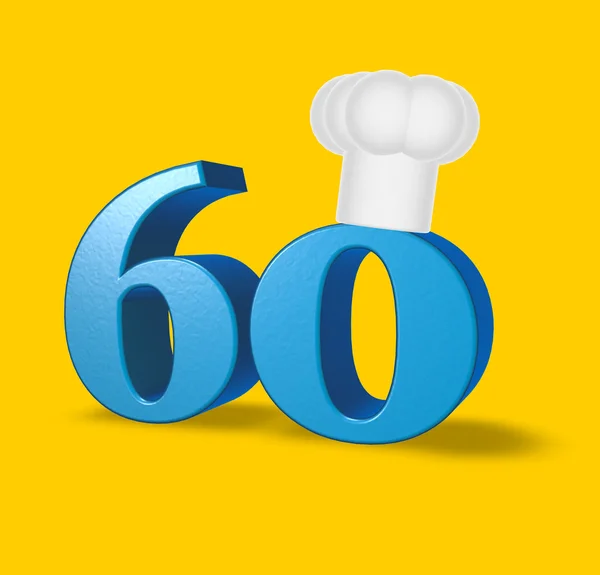 Número con sombrero de cocinero — Foto de Stock