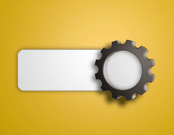 Gear wheel banner — Stockfoto