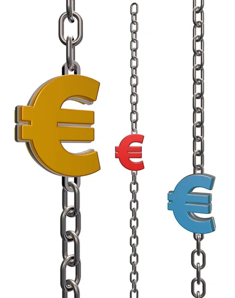 Euro chains — Stock Photo, Image