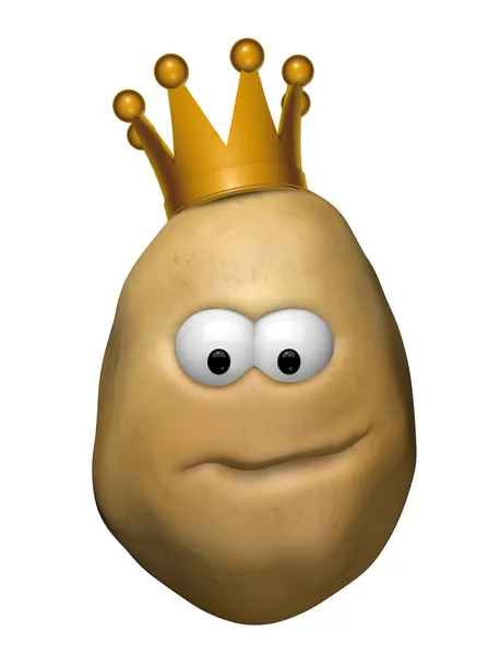 Potato with crown — Zdjęcie stockowe