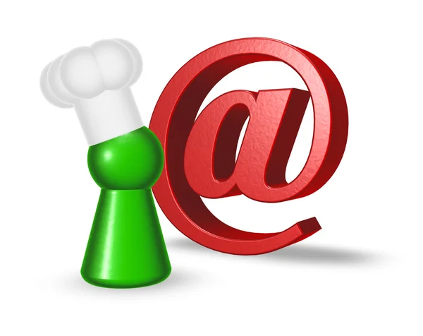 E-mail cook — Fotografia de Stock