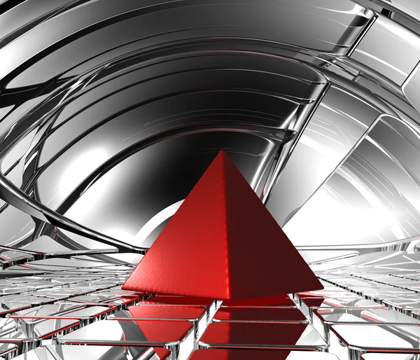 Red pyramid — Stok fotoğraf