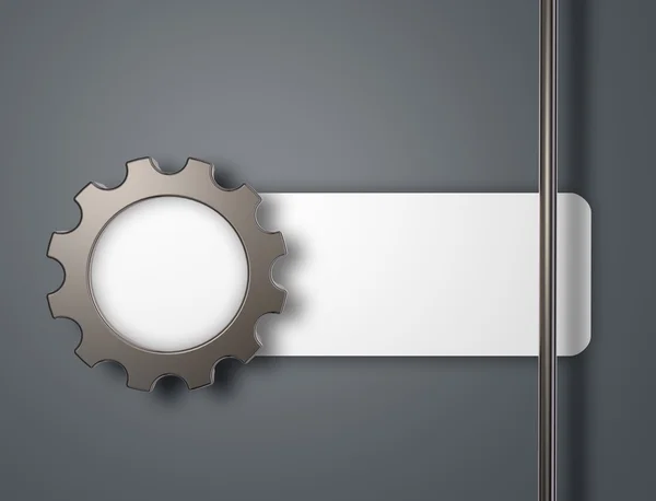 Gear wheel banner — Stock Photo, Image