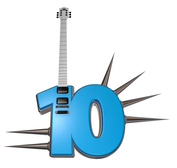 Number ten guitar — Stock Photo, Image