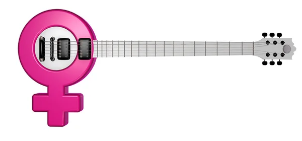 Kvinnliga gitarr — Stockfoto
