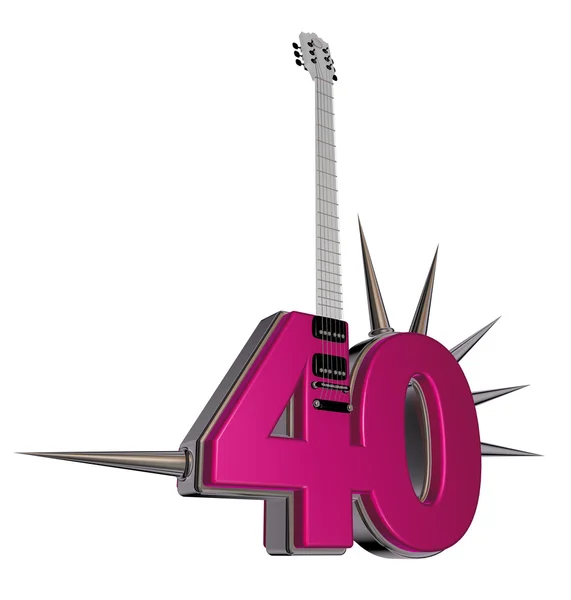 Number forty guitar — Stock Photo, Image