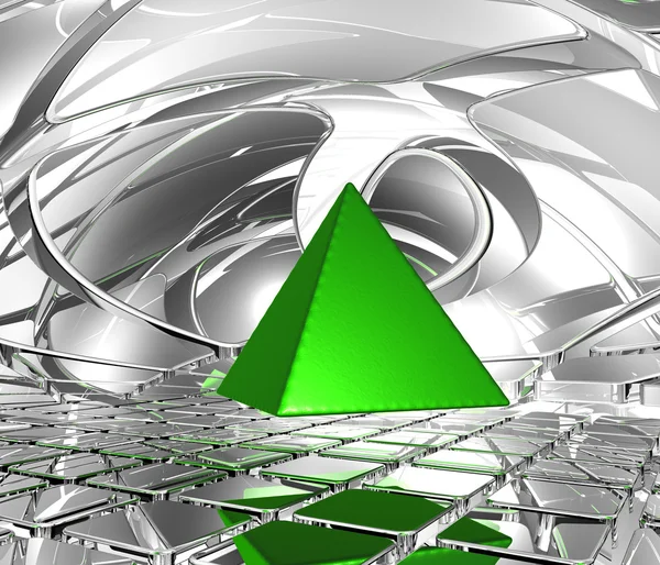 Piramide verde — Foto Stock