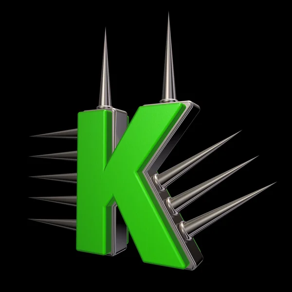 Αγκάθια γράμμα k — Φωτογραφία Αρχείου