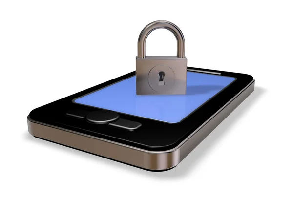 Smartphone and padlock — Stock Photo, Image