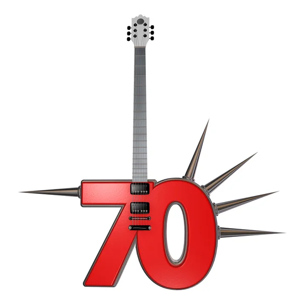 Number seventy guitar — Stock Photo, Image