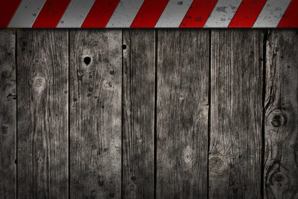警告バーで木製の背景 — ストック写真