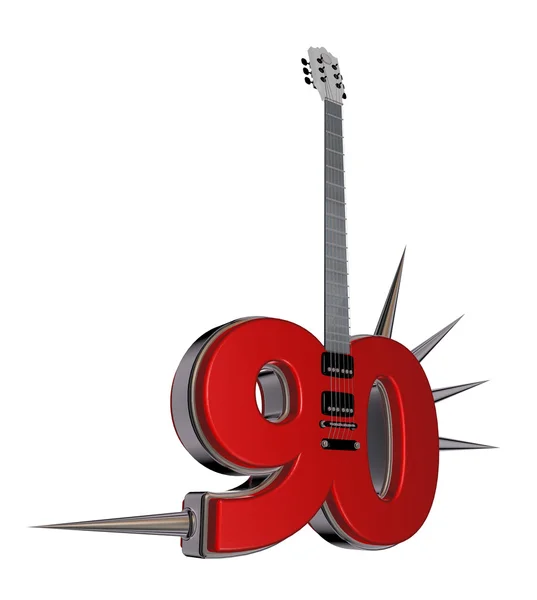 Número noventa guitarra — Fotografia de Stock