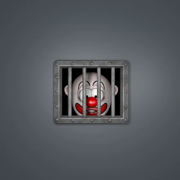 Clown prigioniero — Foto Stock