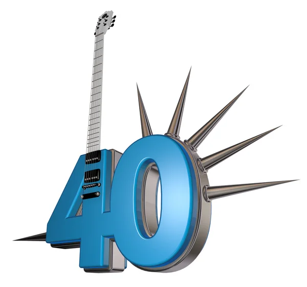 Number forty guitar — Stock Photo, Image