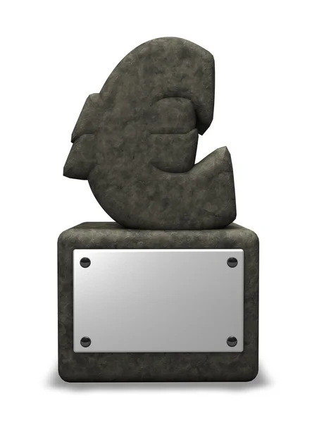 Stone euro symbol — Stock Photo, Image