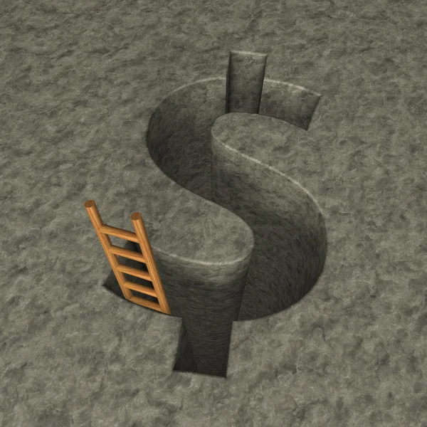 Dollar hole — Stock Photo, Image