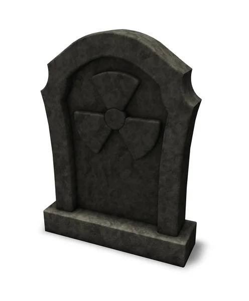 Radioactive gravestone — Stock Photo, Image