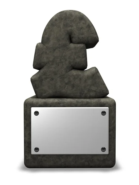 Stone pound sterling symbol — Stock Photo, Image