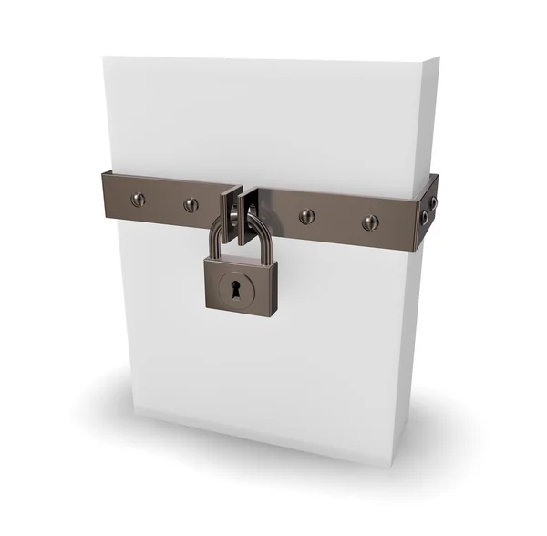Box and padlock — Stock Photo, Image