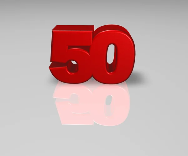 Number fifty — Stock Photo, Image