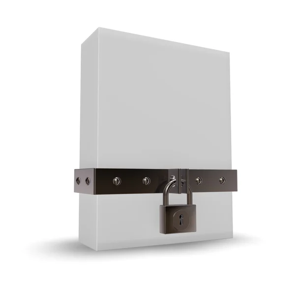 Box and padlock — Stock Photo, Image