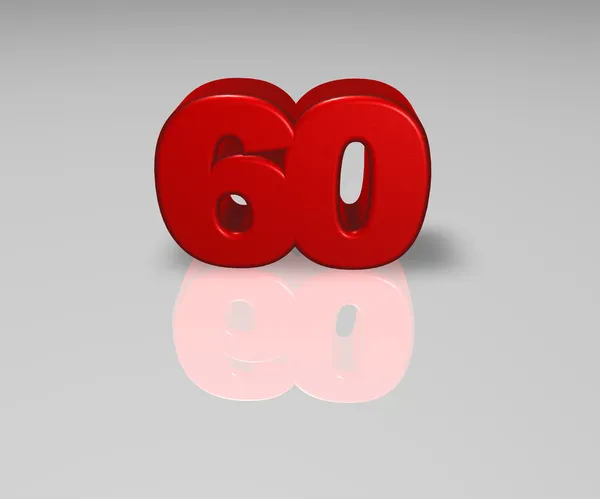 Number sixty — Stock Photo, Image