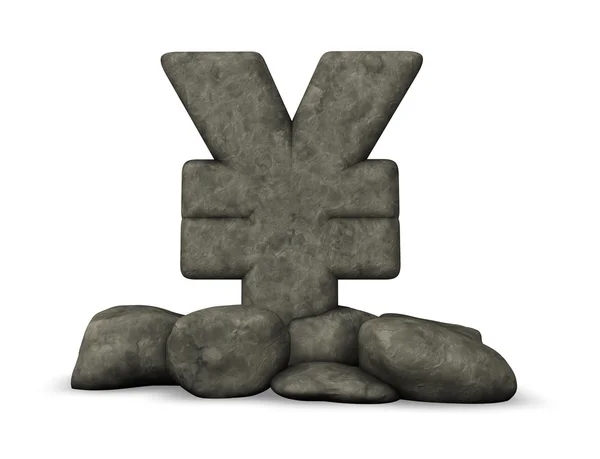 Symbole yen pierre — Photo