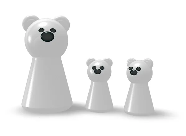 Famiglia dell'orso polare — Foto Stock