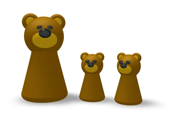 Bear Family — Stockfoto