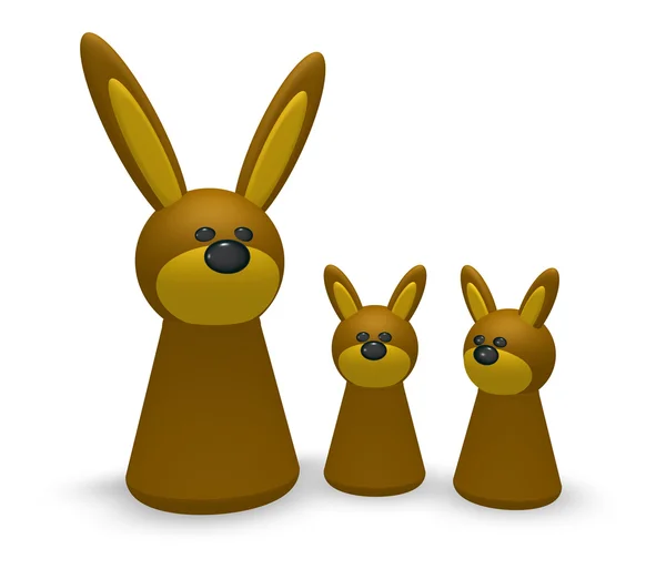 Rabbit family — Stock Photo, Image