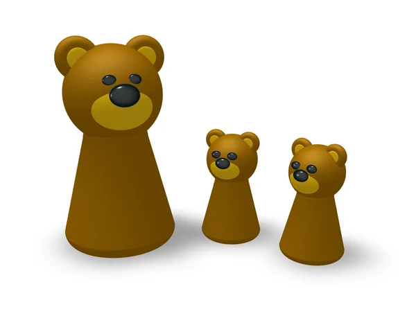 Bear Family — Stockfoto