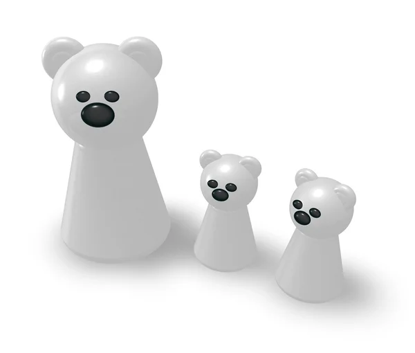 Polar bear familie — Stockfoto