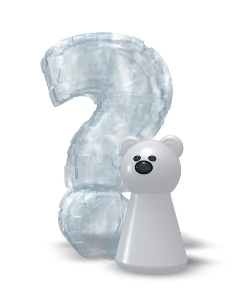 Polar bear question — Stock Photo, Image