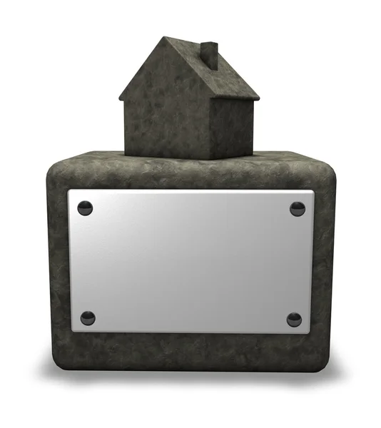 Stone house on socket — Stock Photo, Image