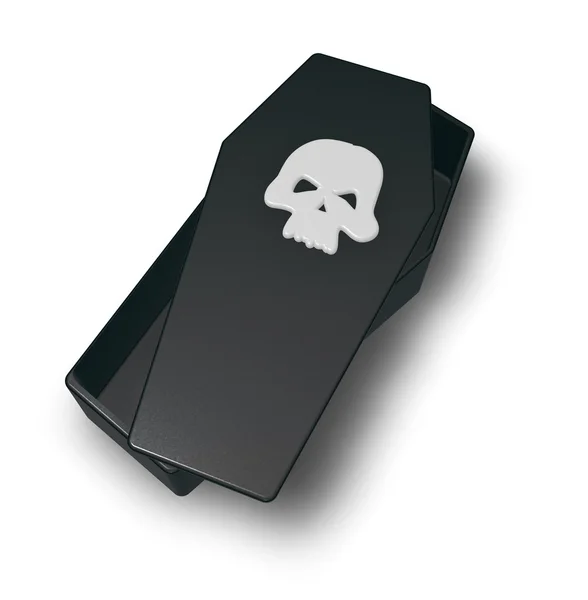 Skull coffin — Stock Photo, Image