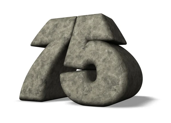 Stone number seventy five — Stock Photo, Image
