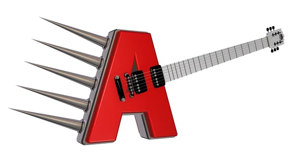 Letter a guitar — Stock Photo, Image